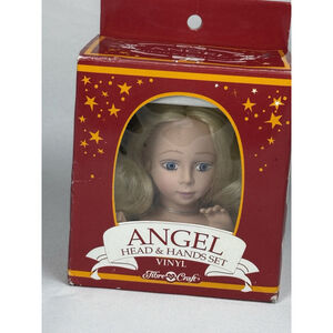 Fibre Craft 1991 Angel Doll Head & Hands Set Vinyl Vintage #3138-01